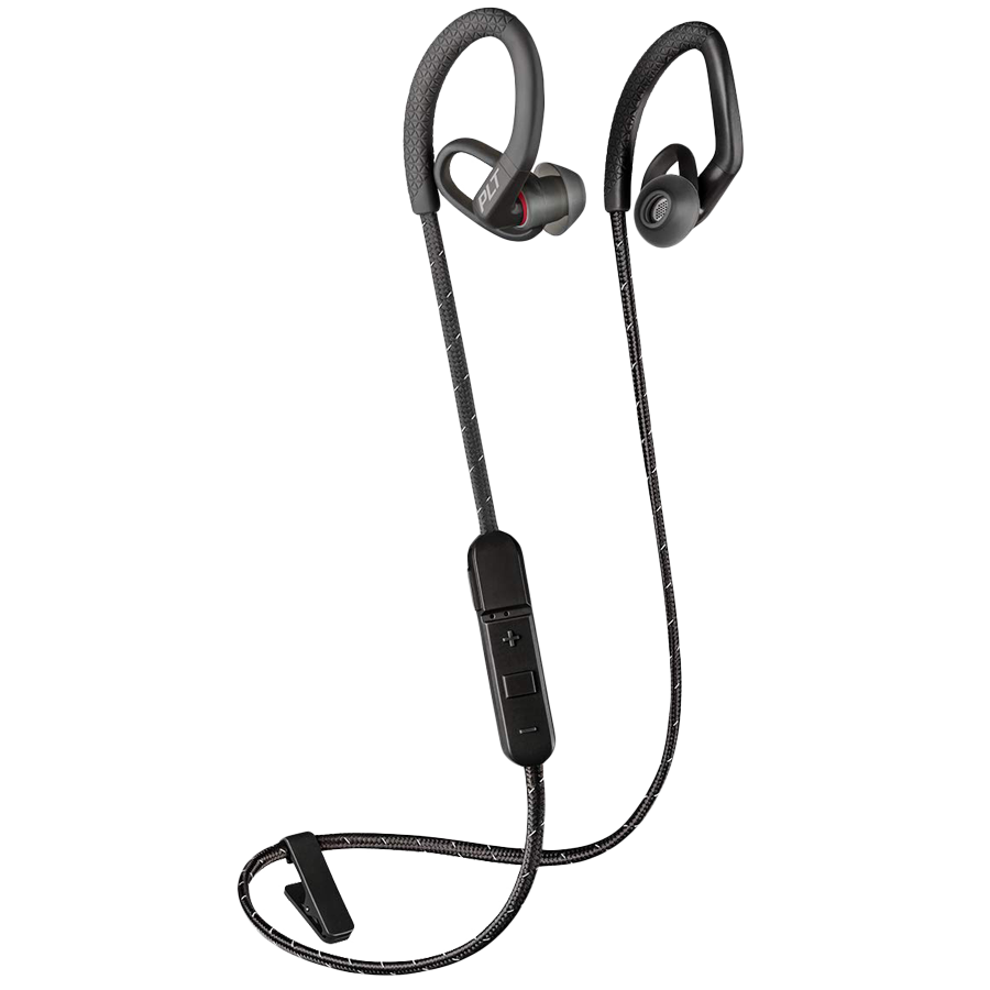 plantronics BackBeat Fit 350 Wireless Earphones Black and Grey